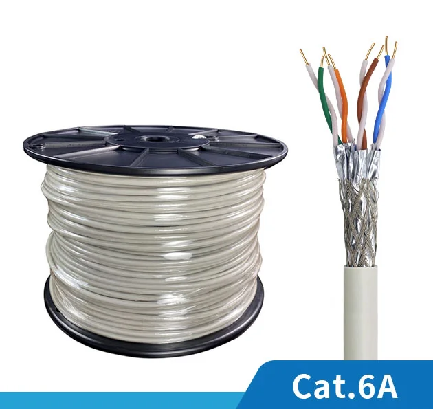 C&aacute;p mạng Cat6A S/FTP, 23AWG, 4Pair, Vỏ LSZH, cuộn 305m Fastlink (FL-6A2BSI-08) cao cấp